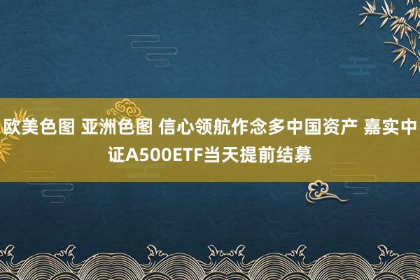 欧美色图 亚洲色图 信心领航作念多中国资产 嘉实中证A500ETF当天提前结募