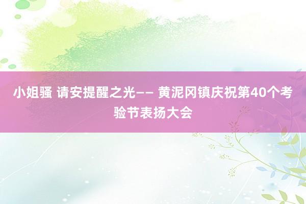 小姐骚 请安提醒之光—— 黄泥冈镇庆祝第40个考验节表扬大会