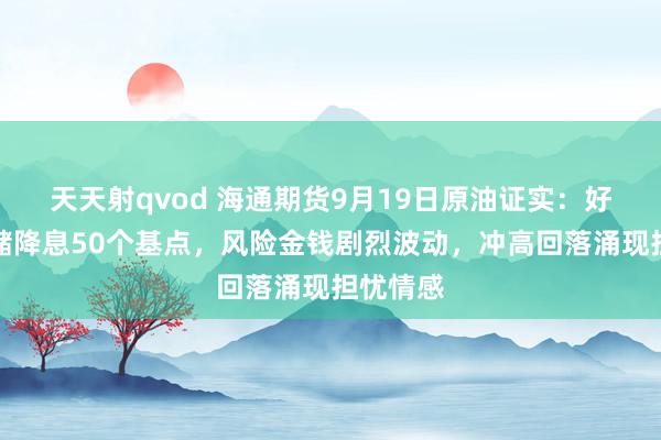 天天射qvod 海通期货9月19日原油证实：好意思联储降息50个基点，风险金钱剧烈波动，冲高回落涌现担忧情感