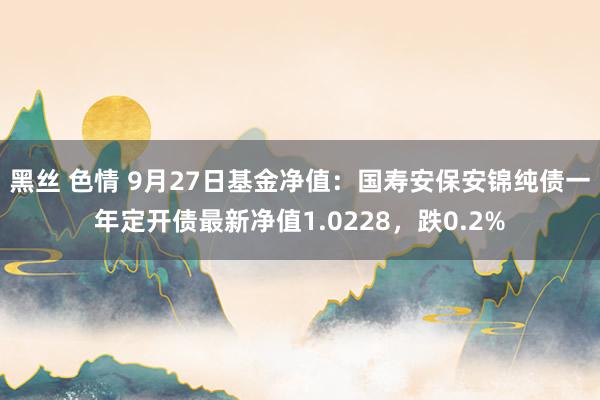 黑丝 色情 9月27日基金净值：国寿安保安锦纯债一年定开债最新净值1.0228，跌0.2%