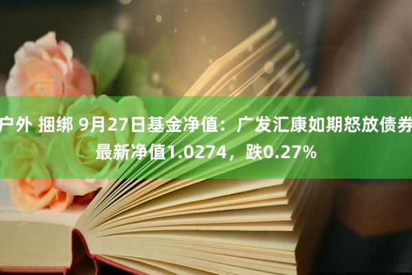 户外 捆绑 9月27日基金净值：广发汇康如期怒放债券最新净值1.0274，跌0.27%