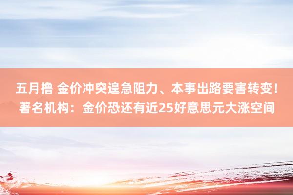 五月撸 金价冲突遑急阻力、本事出路要害转变！著名机构：金价恐还有近25好意思元大涨空间