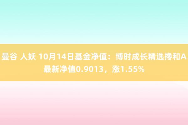 曼谷 人妖 10月14日基金净值：博时成长精选搀和A最新净值0.9013，涨1.55%