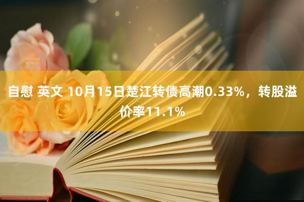 自慰 英文 10月15日楚江转债高潮0.33%，转股溢价率11.1%