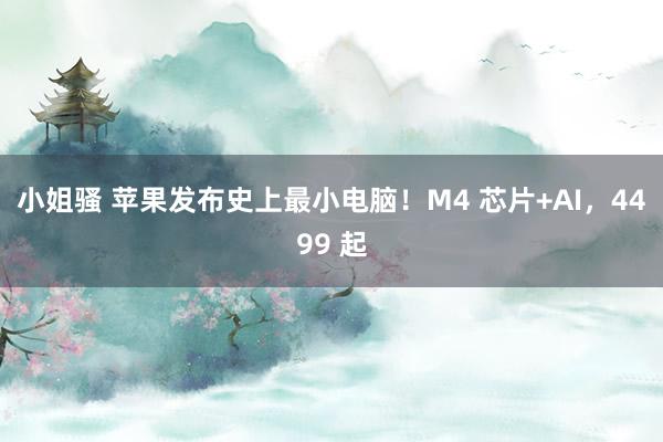 小姐骚 苹果发布史上最小电脑！M4 芯片+AI，4499 起