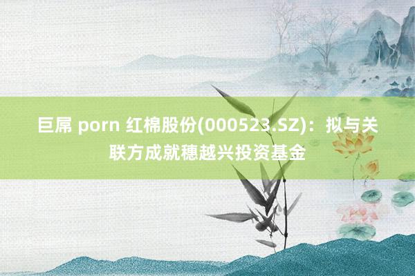 巨屌 porn 红棉股份(000523.SZ)：拟与关联方成就穗越兴投资基金