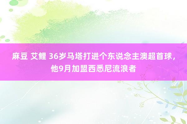 麻豆 艾鲤 36岁马塔打进个东说念主澳超首球，他9月加盟西悉尼流浪者