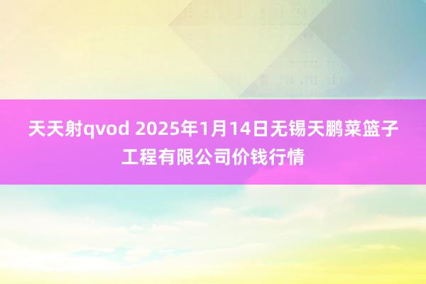 天天射qvod 2025年1月14日无锡天鹏菜篮子工程有限公司价钱行情