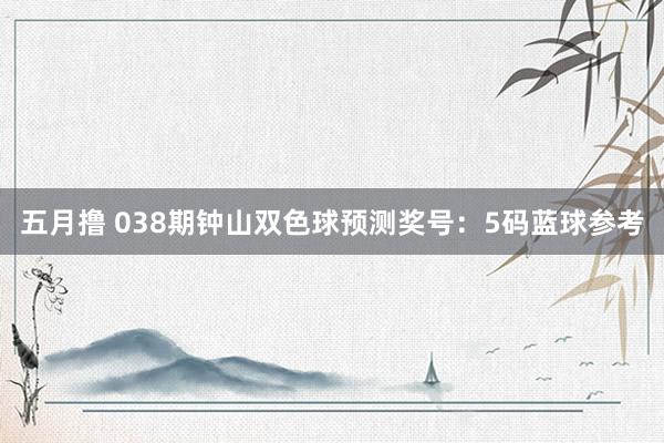 五月撸 038期钟山双色球预测奖号：5码蓝球参考
